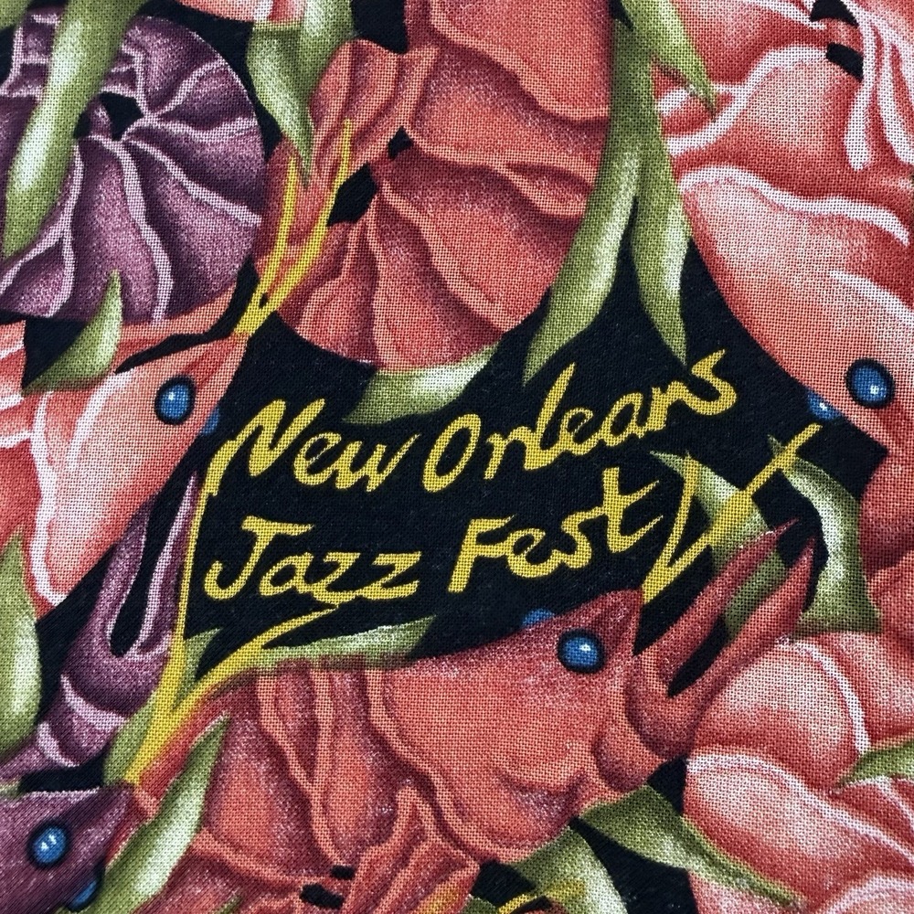 Vintage Bayou Wear Shirt Men's XL Crawfish By You Art 4 Jazz Fest Hawaiian Camp - Picture 7 of 8
